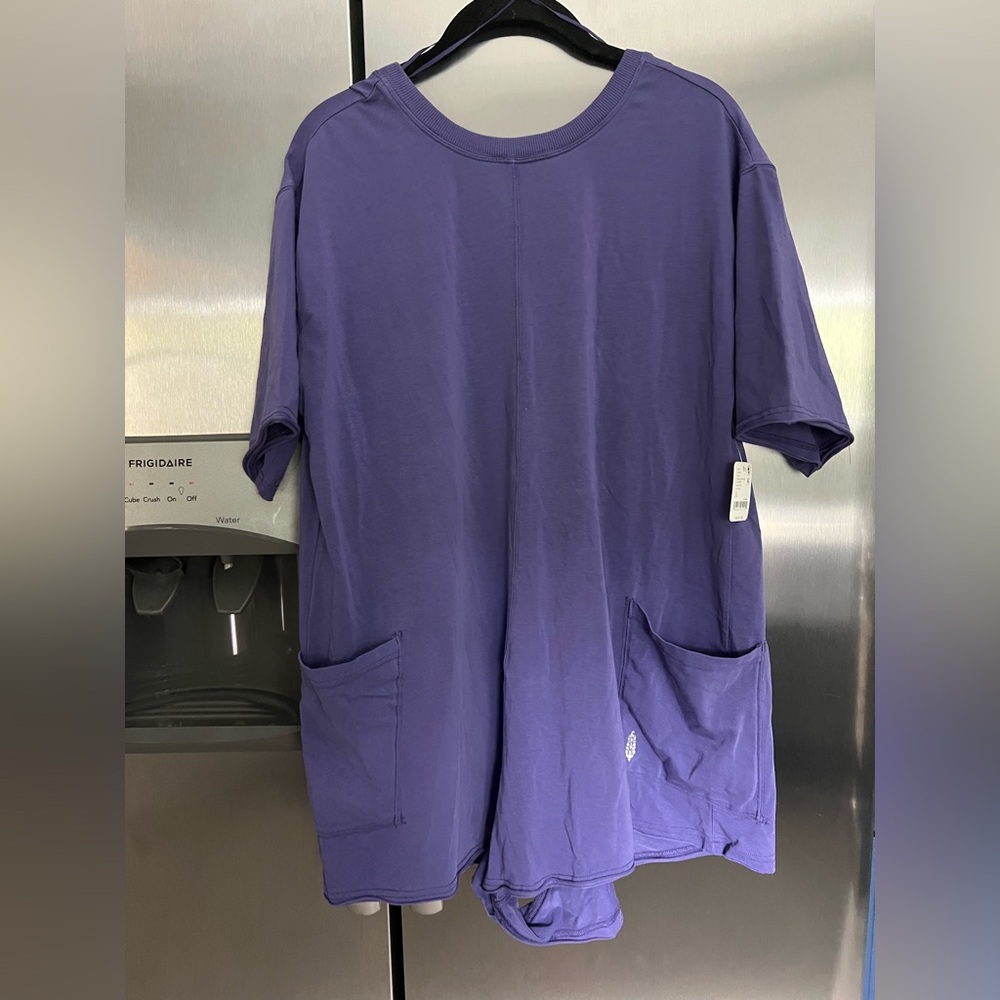 Free People Movement Hot Shot Tee Romper  size XS in Dark Amethyst - Picture 3 of 5